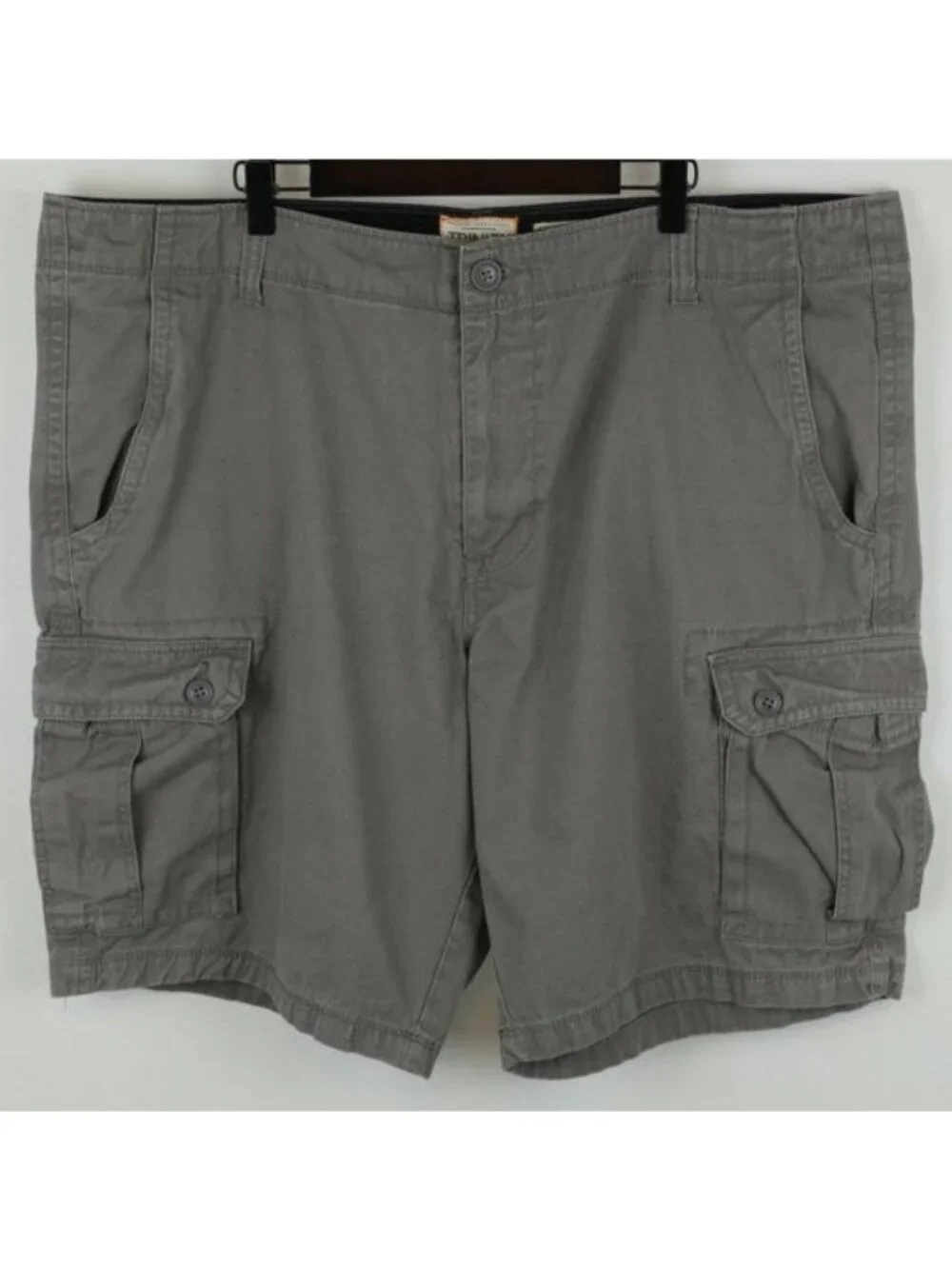 Trinity Men's Size 42 Gray Woven Cotton Twill Breathable Casual Cargo Shorts